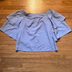 RACHEL Rachel Roy Blue Off-Shoulder Blouse